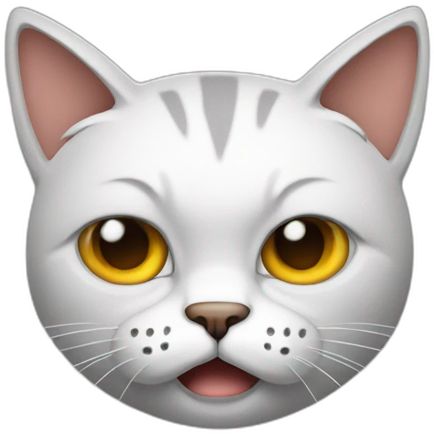 Angry cat with pierced ears emoji