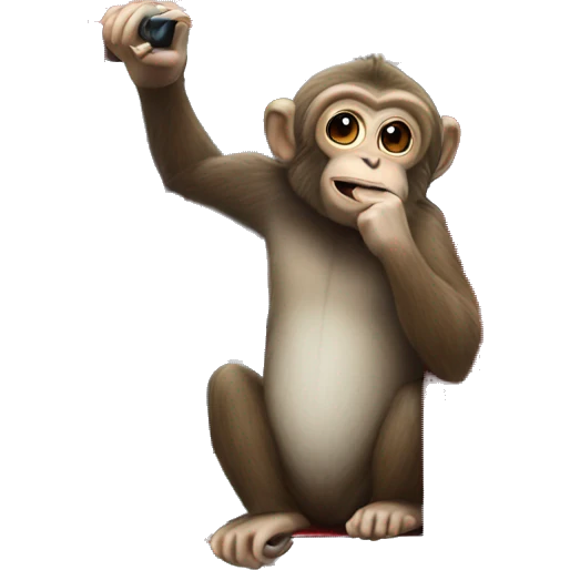 Monkey on a telephone box emoji