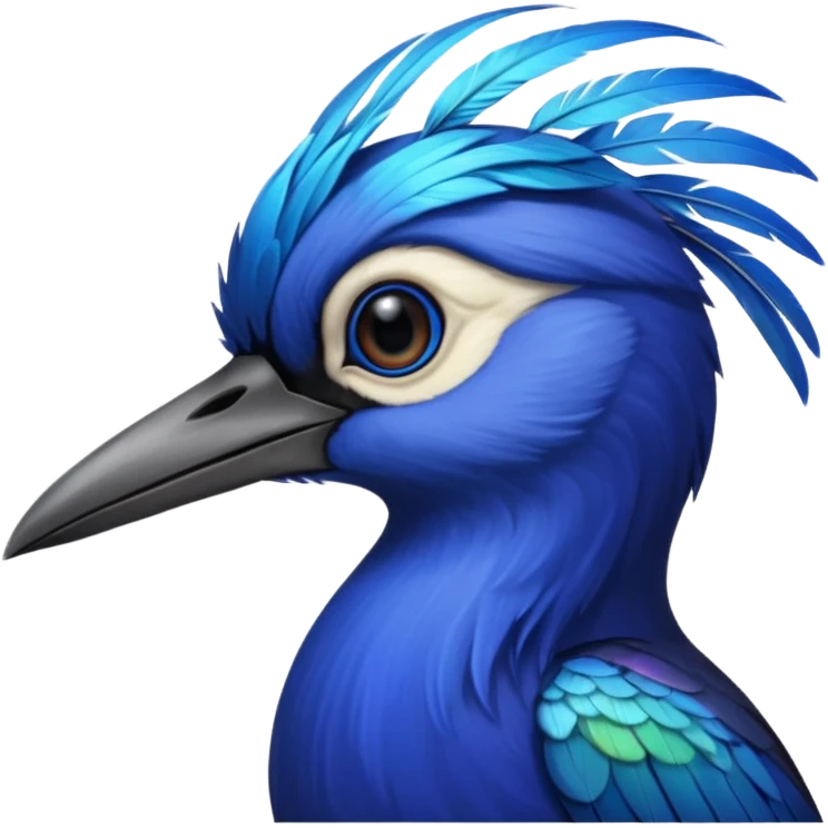 Blue Sicklebill headshot emoji