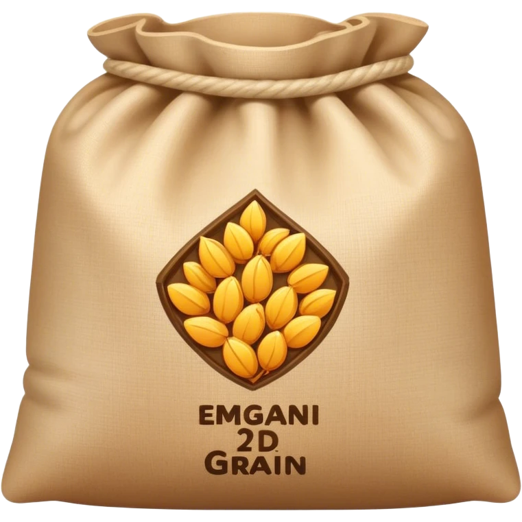 grain bag with 2d grain logo emoji