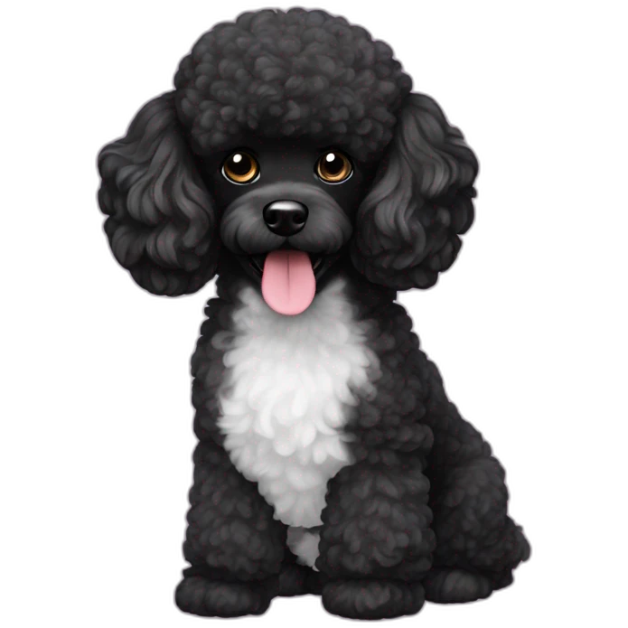 miniture black poodle emoji