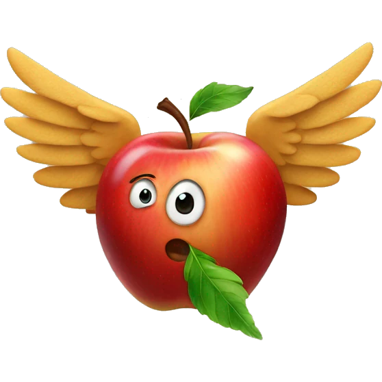 Apple with wings  emoji