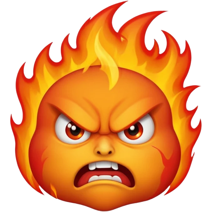Fire emoji angry face emoji