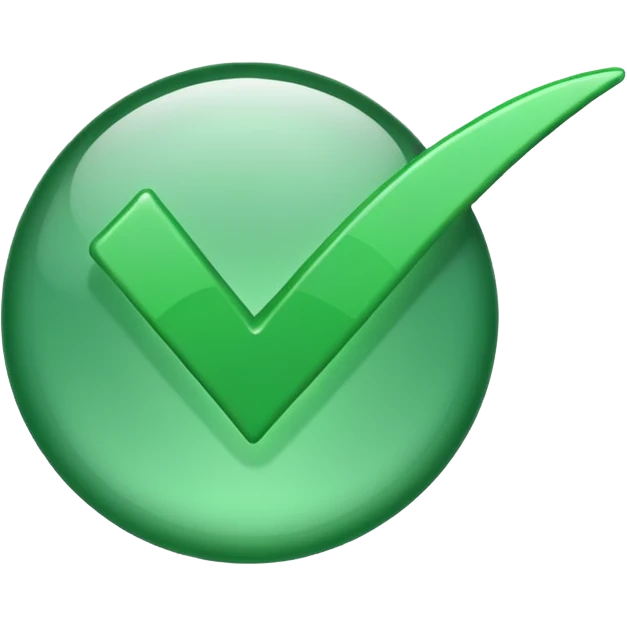 Green check mark no background emoji