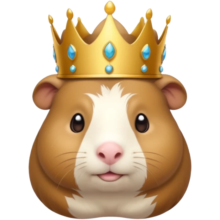 almighty guinea pig god with a mole on the left cheek, emoji style emoji