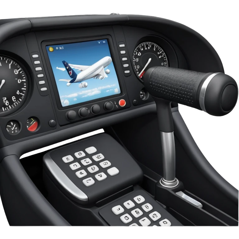 An airbus A380 sidestick in the cockpit emoji