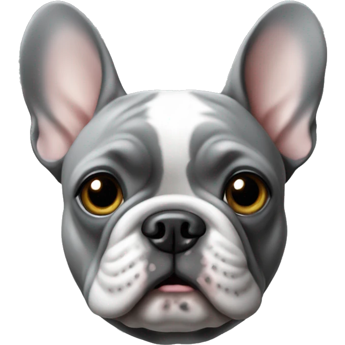 French bulldog in grey emoji