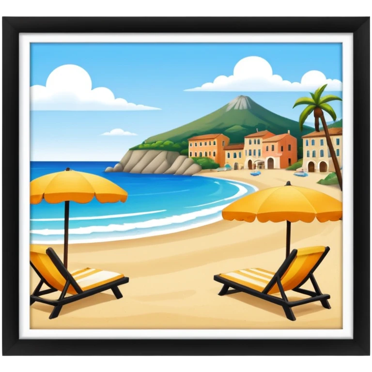 italian summer beach scene  emoji