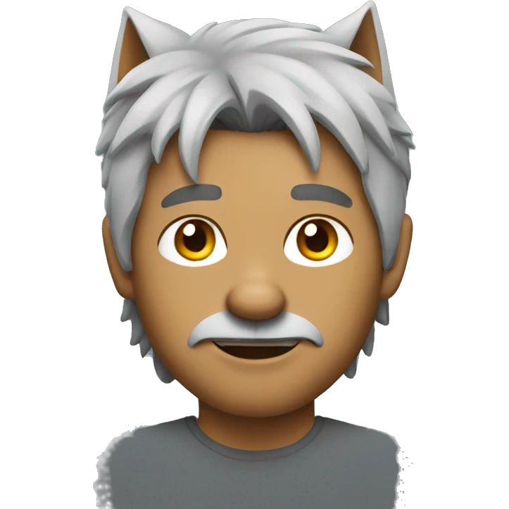 Man turning into a wolf emoji