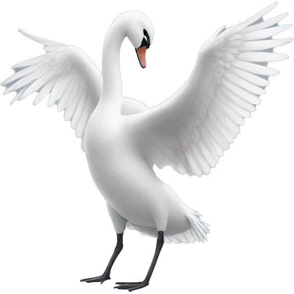swan with open wings emoji