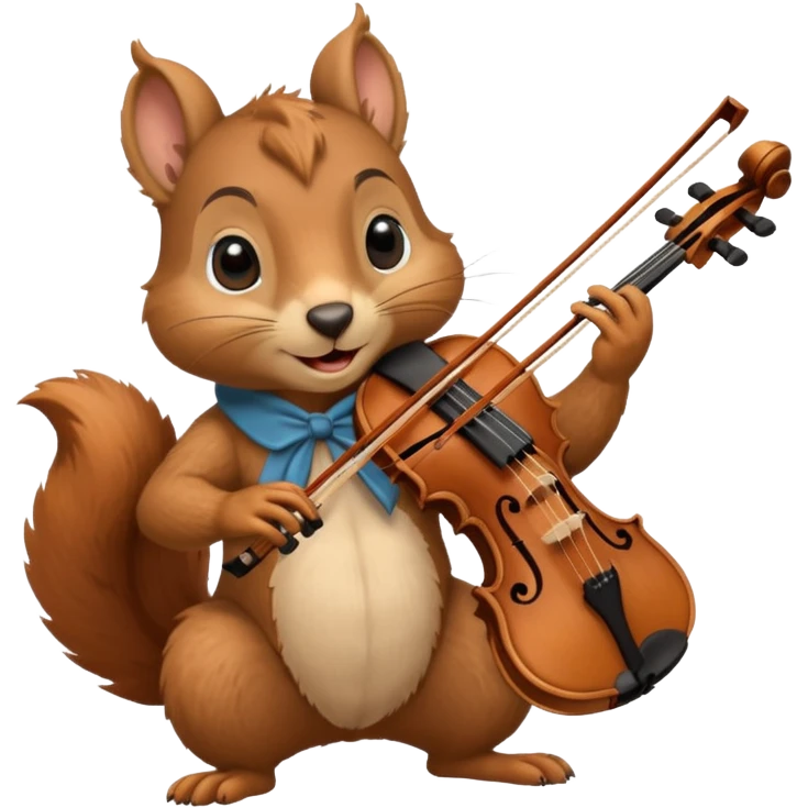 Squirrel playing violin emoji