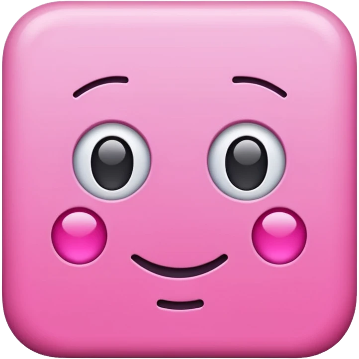 Pink square with no face emoji