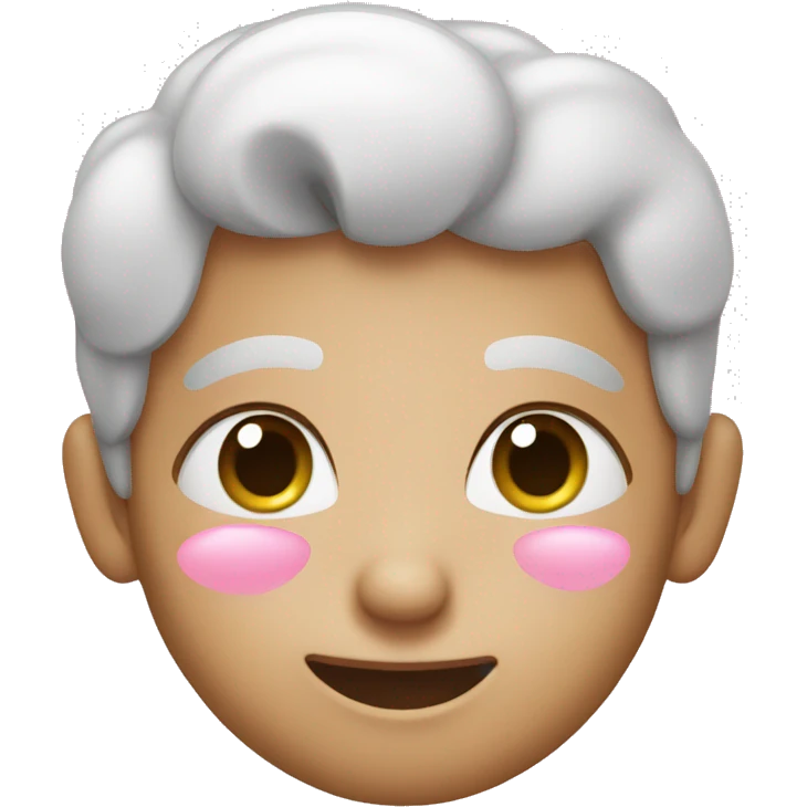 Emoji with pastel pink heart eyes emoji