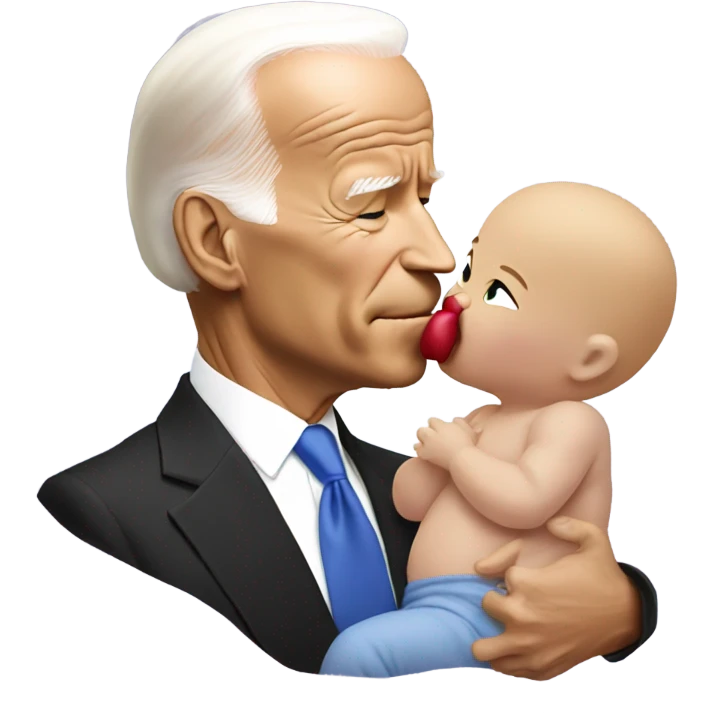 Biden kissing baby emoji