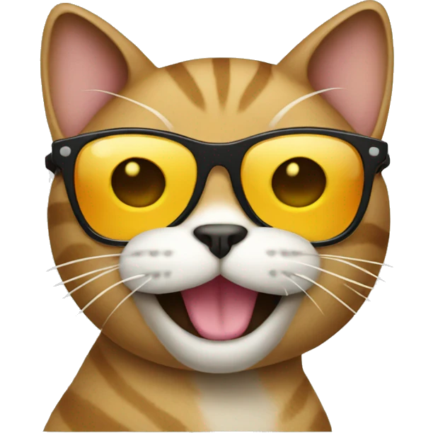Cat with sunglasses emoji
