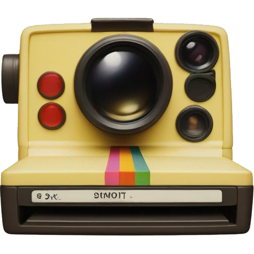 Impossible project SX-70 camera emoji