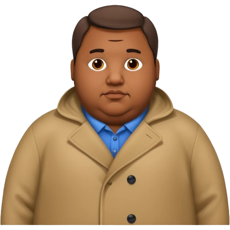 Obese brown man in London city emoji