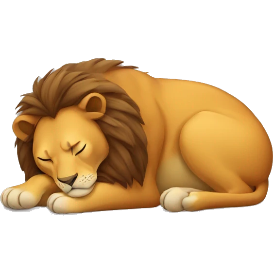 Lion sleeping emoji