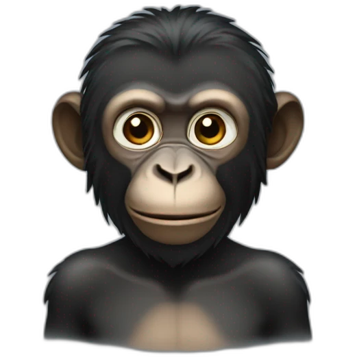 A black monkey emoji