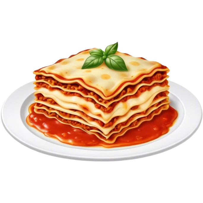 Lasagna in a plate emoji