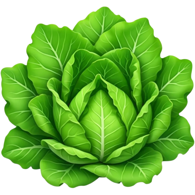 lettuce, not flower shaped, normal shaped emoji