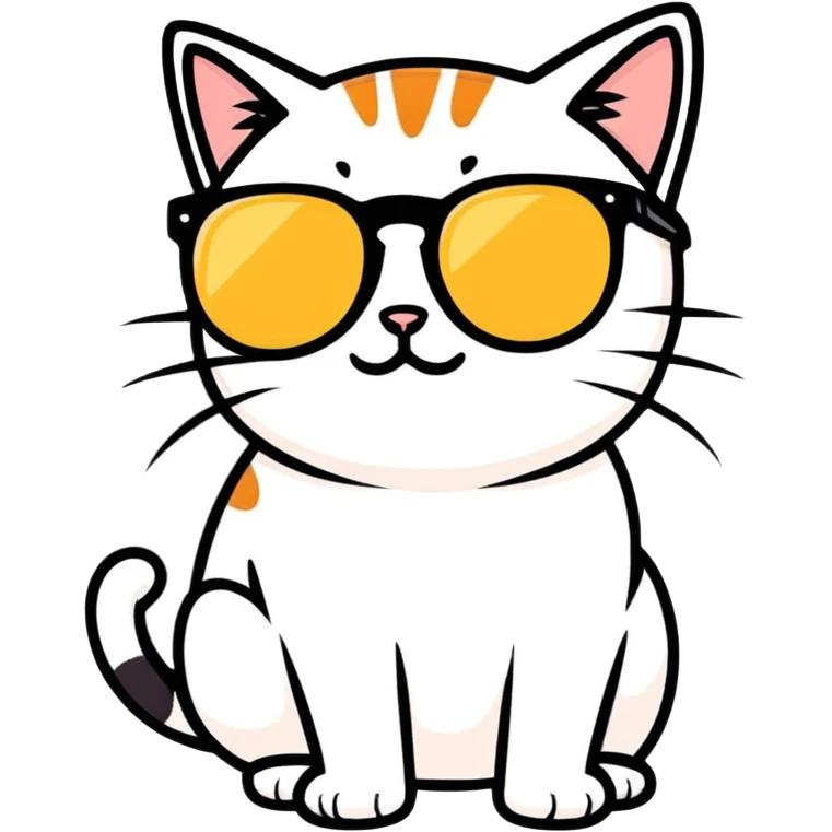 Cat with sunglasses emoji