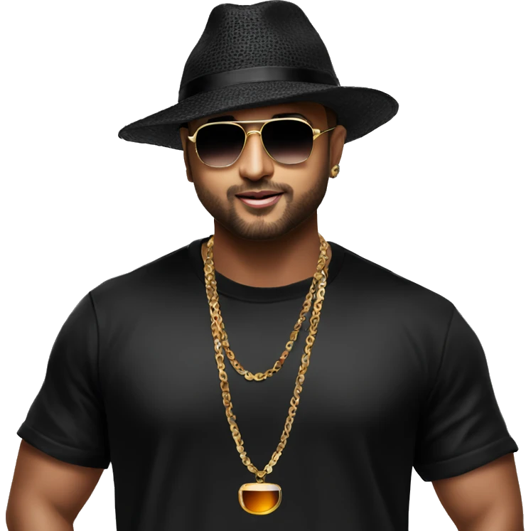 Honey Singh in all black song emoji