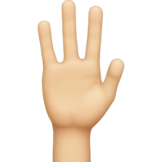 fingers in the shape of "AN" emoji