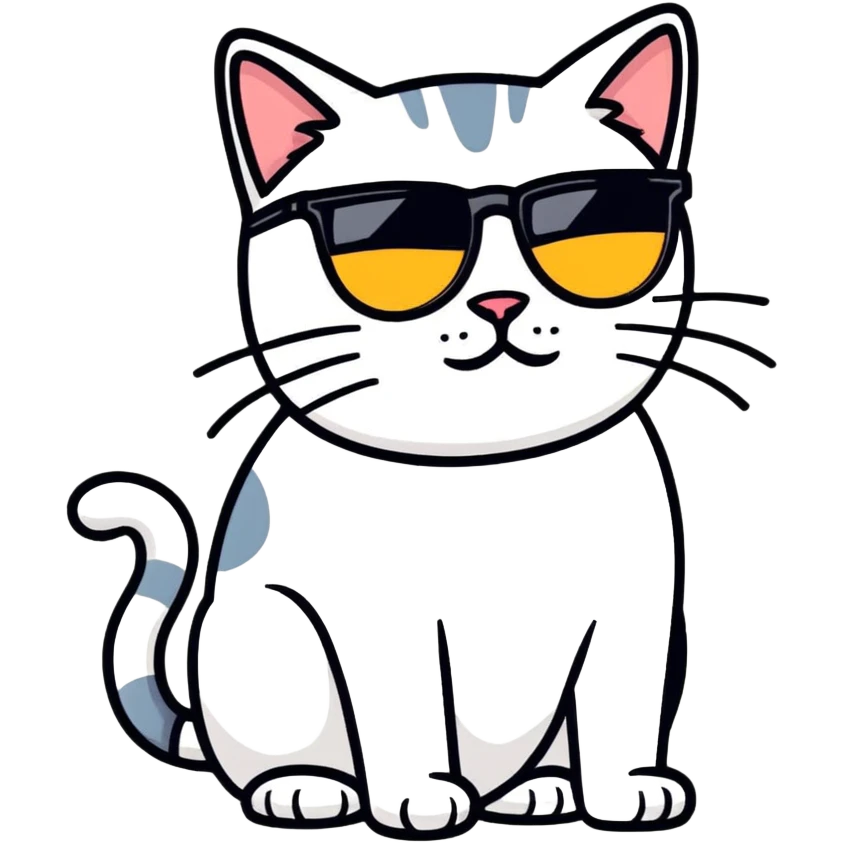 Cat with sunglasses emoji