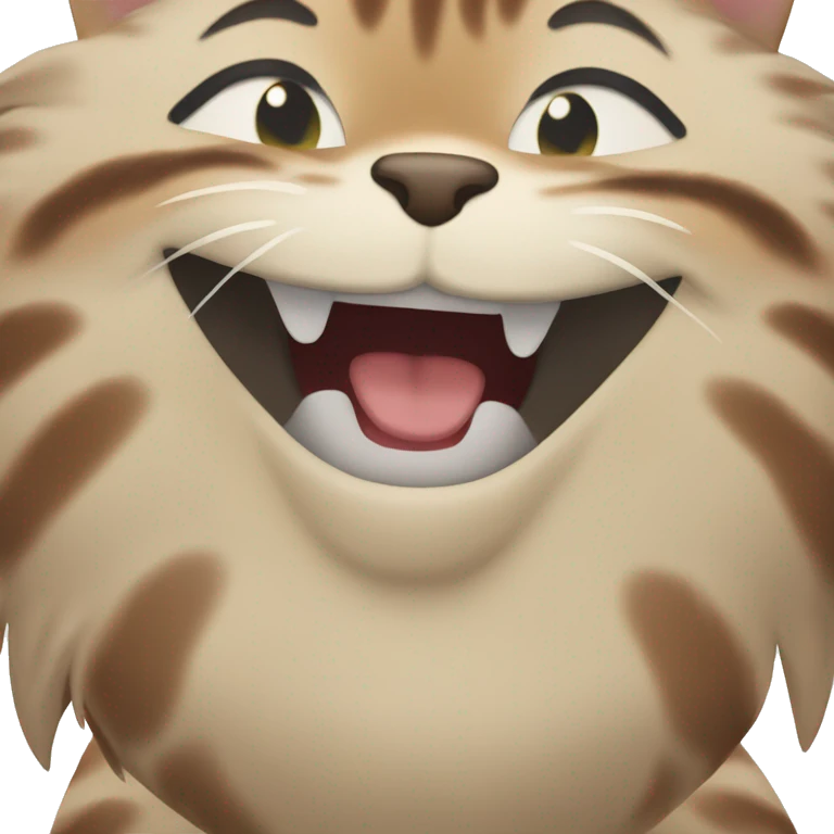Tabby cat laughing emoji