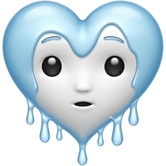 white heart melting emoji