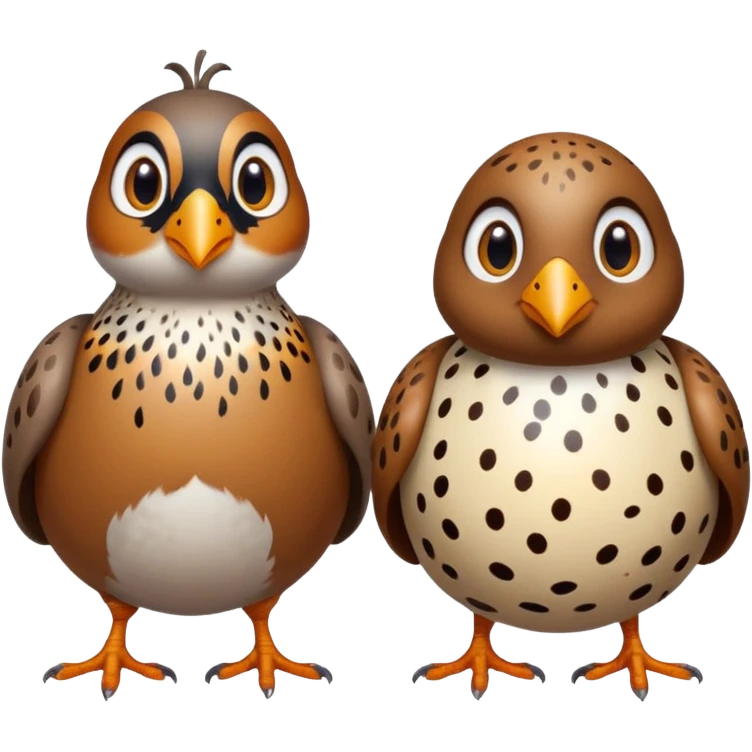 can you make a quail and quail egg emoji and it must face on the front emoji