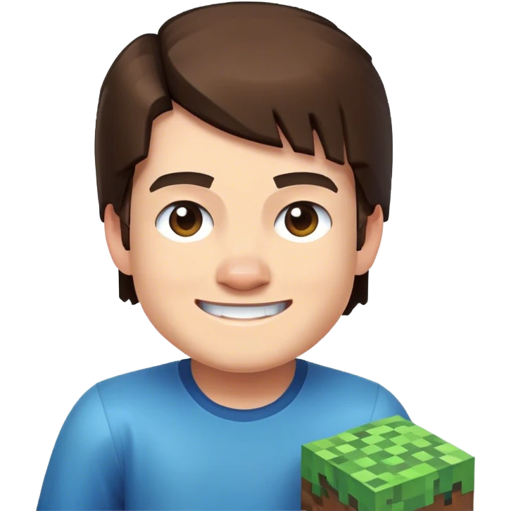 Dylan playing Minecraft emoji