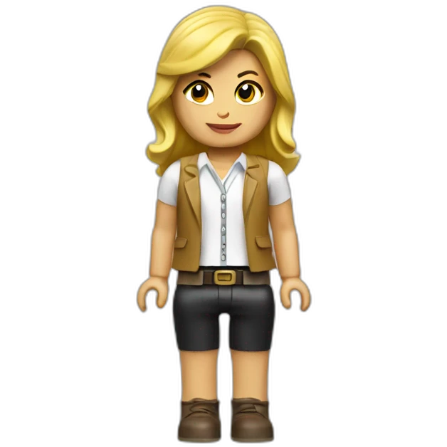 Blonde Legofigur emoji