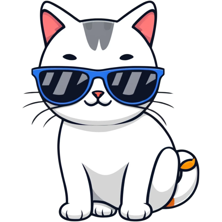 Cat with sunglasses emoji
