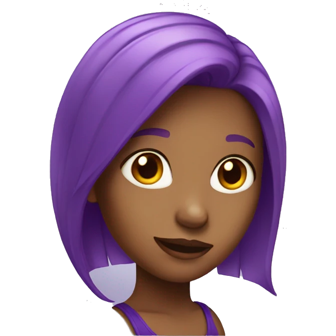 girl with purple hair emoji