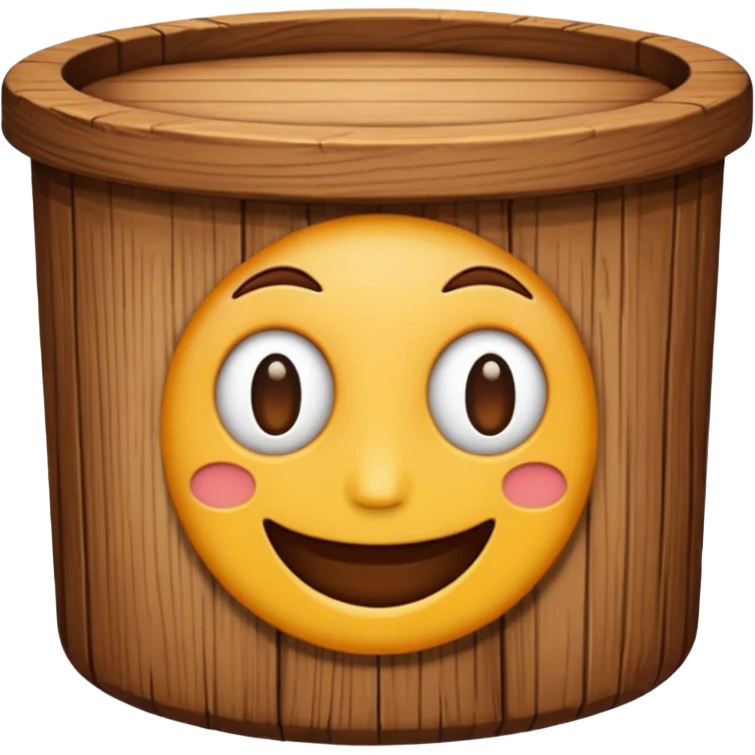 brown well, classic emoji style, simple and recognizable emoji