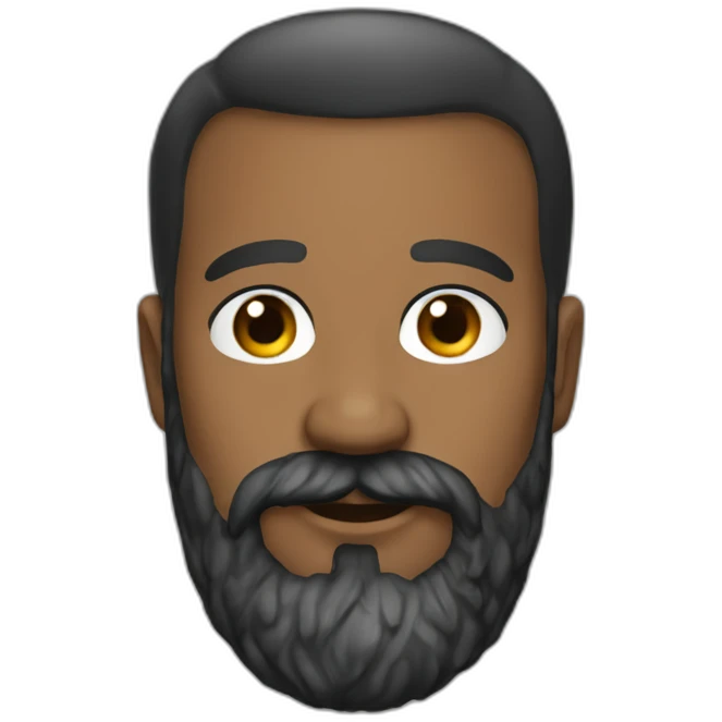 french-TV-Host-beard-black emoji