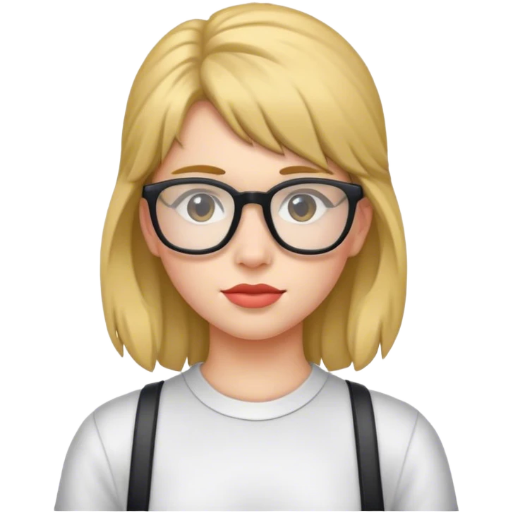 girl mullet glasses  emoji