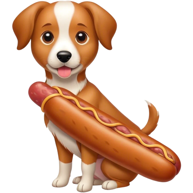 Dog with salchicha  emoji