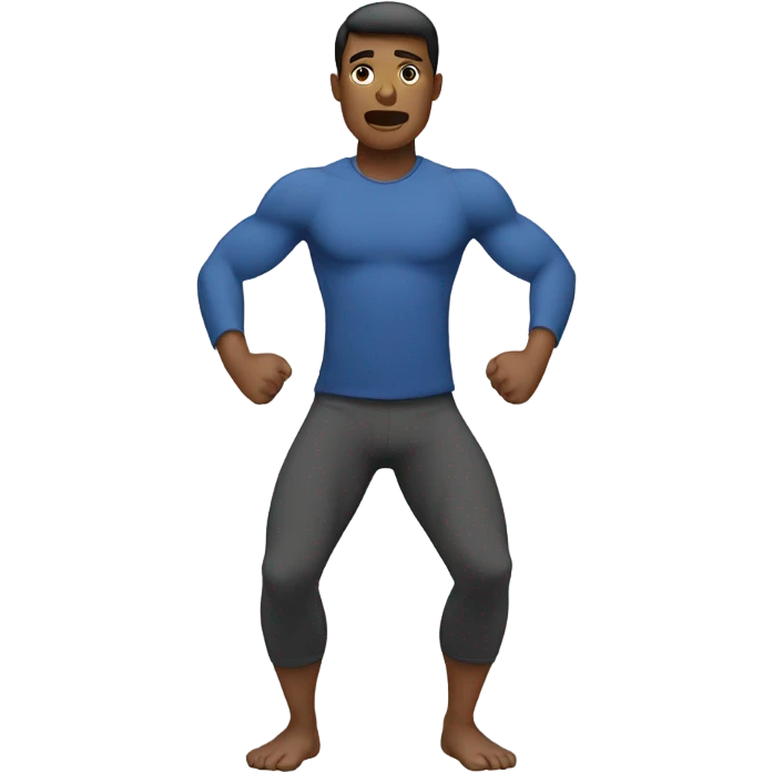 Man doing air squat emoji