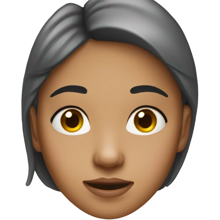 Nose cast on girl emoji