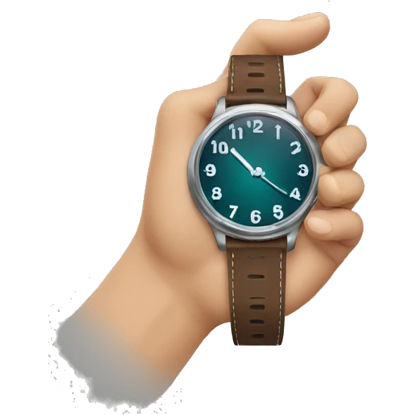 hand with watch emoji