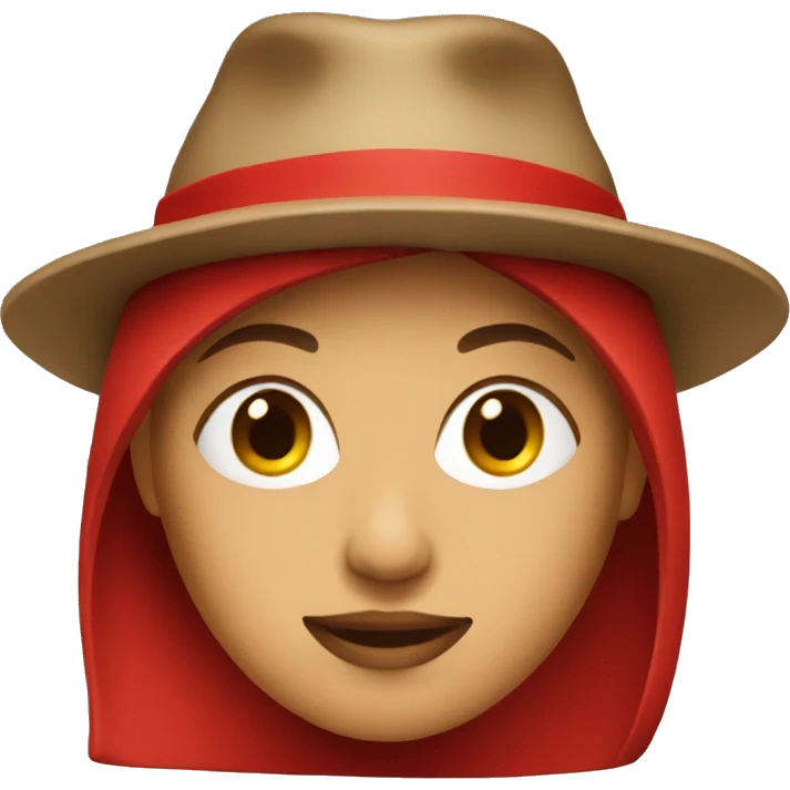 woman with a red hat emoji