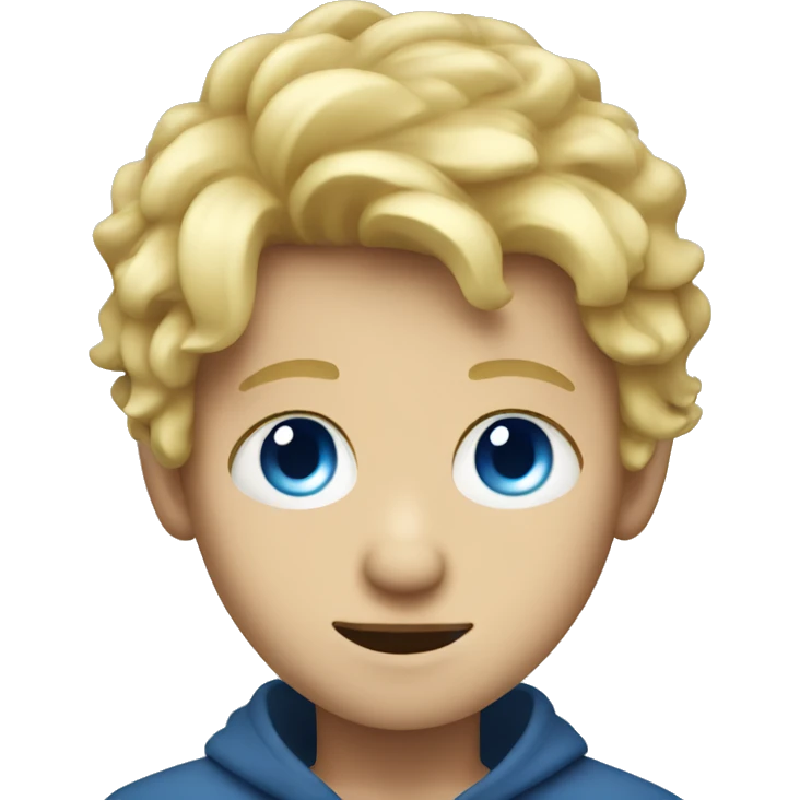 A blue eye boy with blonde hair emoji