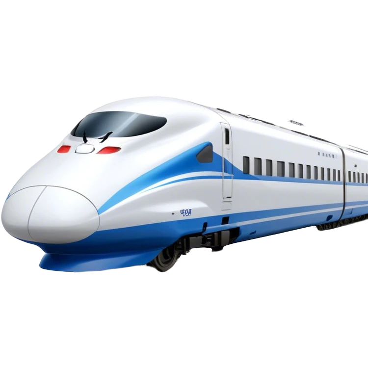 High-Speed Train (Shinkansen) - JR East (Model Year: 2021) (Iconic colour: White with blue) emoji