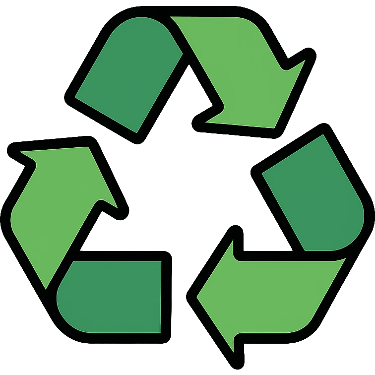Green recycling symbol icon emoji