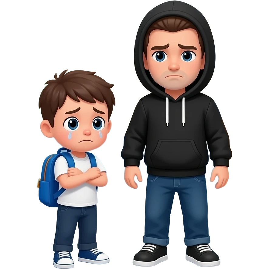 a helpless little boy being bullied emoji