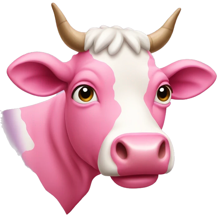 Make a pink cow emoji. emoji