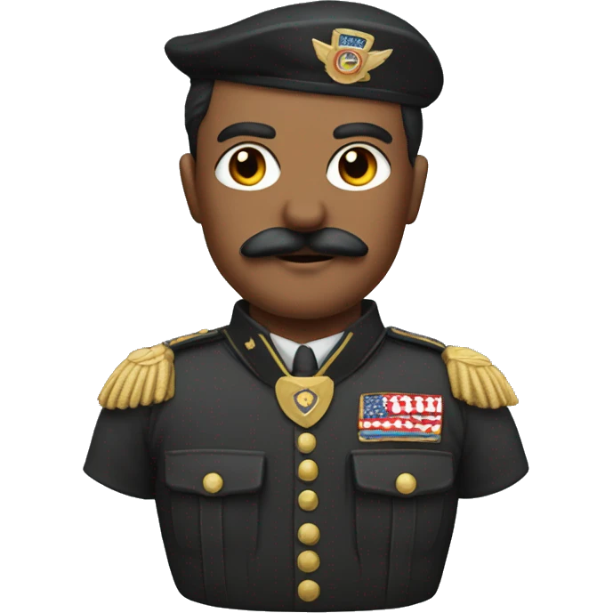 American war hero with square mustache and red arm band emoji